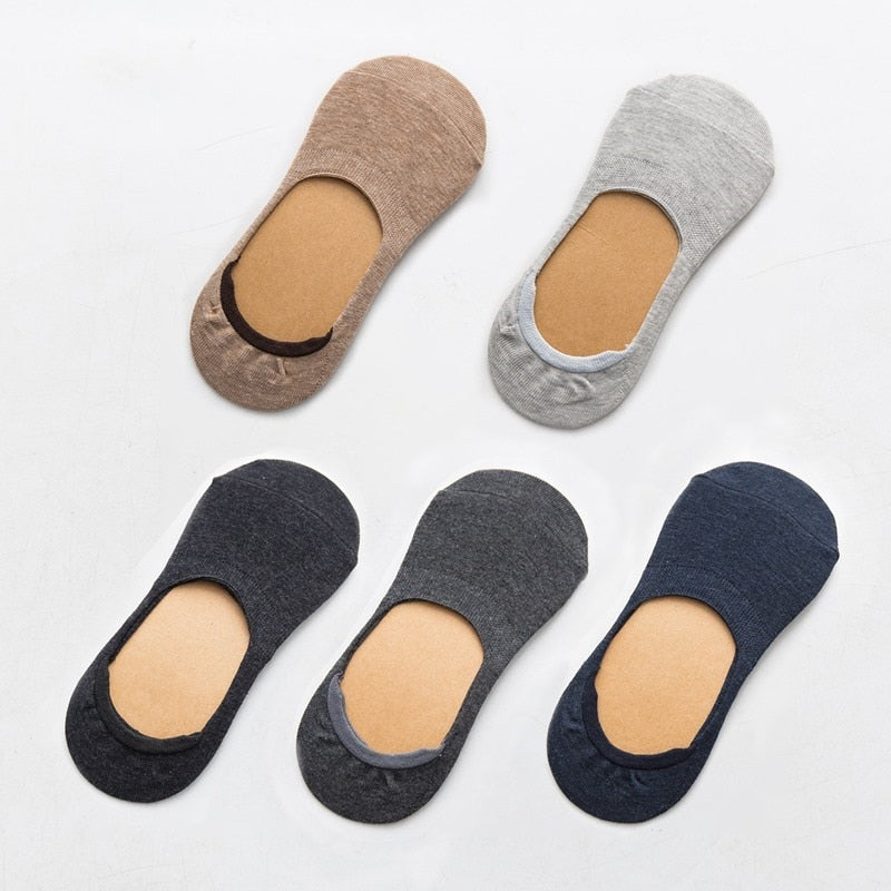 5 Pairs Spring Summer Women Socks Solid Color Fashion Wild Shallow Mouth Girls Female Invisible No Show Slipper Socks